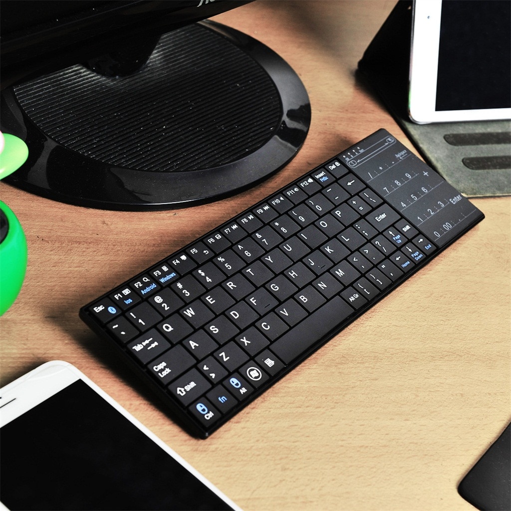 The latest wireless bluetooth keyboard mute office home keyboard wireless ultra-thin bluetooth keyboard with touchpad