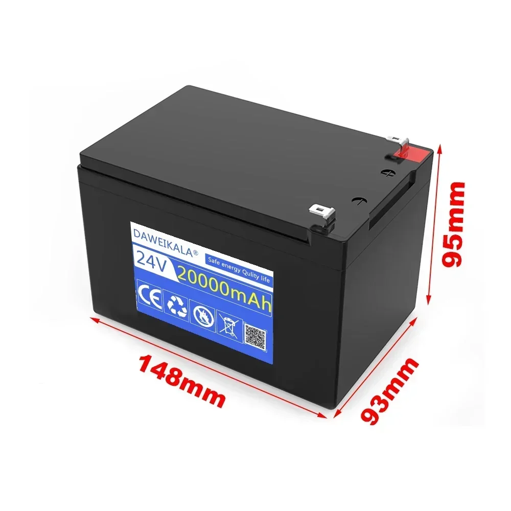 24V 20Ah 18650 lithium battery pack Rechargeable battery for solar energy electric vehicle camping battery 25.2v2A charger