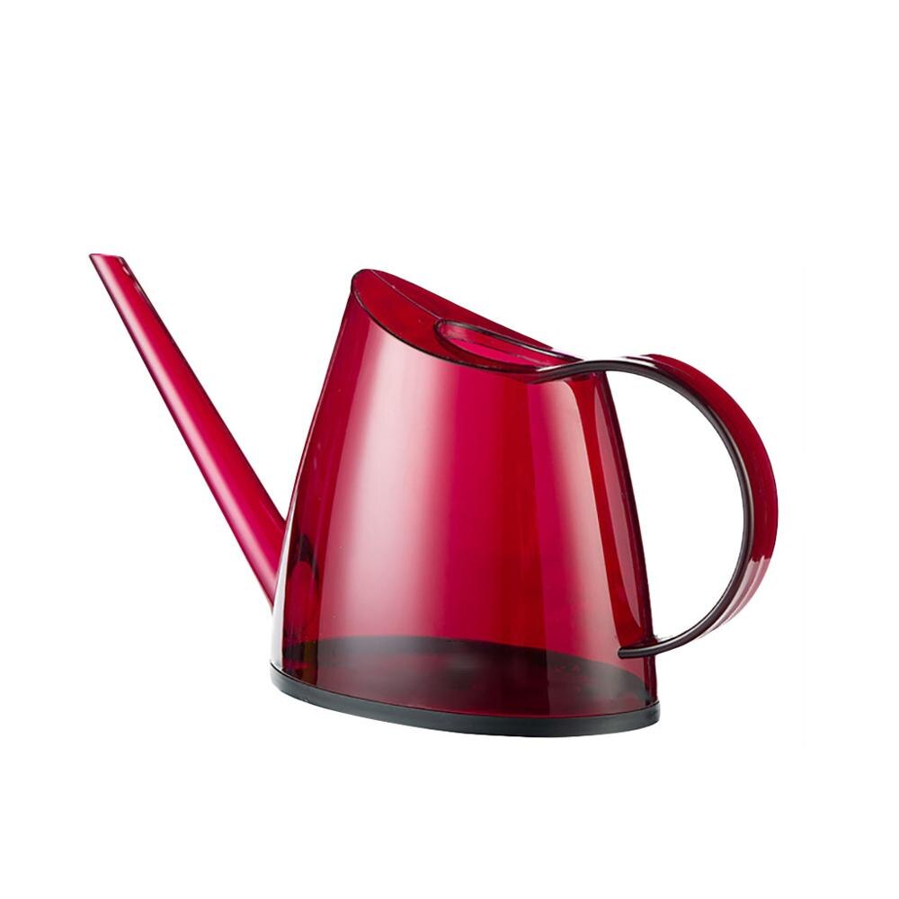 1.4L garden watering can pot with long mouth gardening tools can long spout watering kettle small pot for indoor outdoor: Red