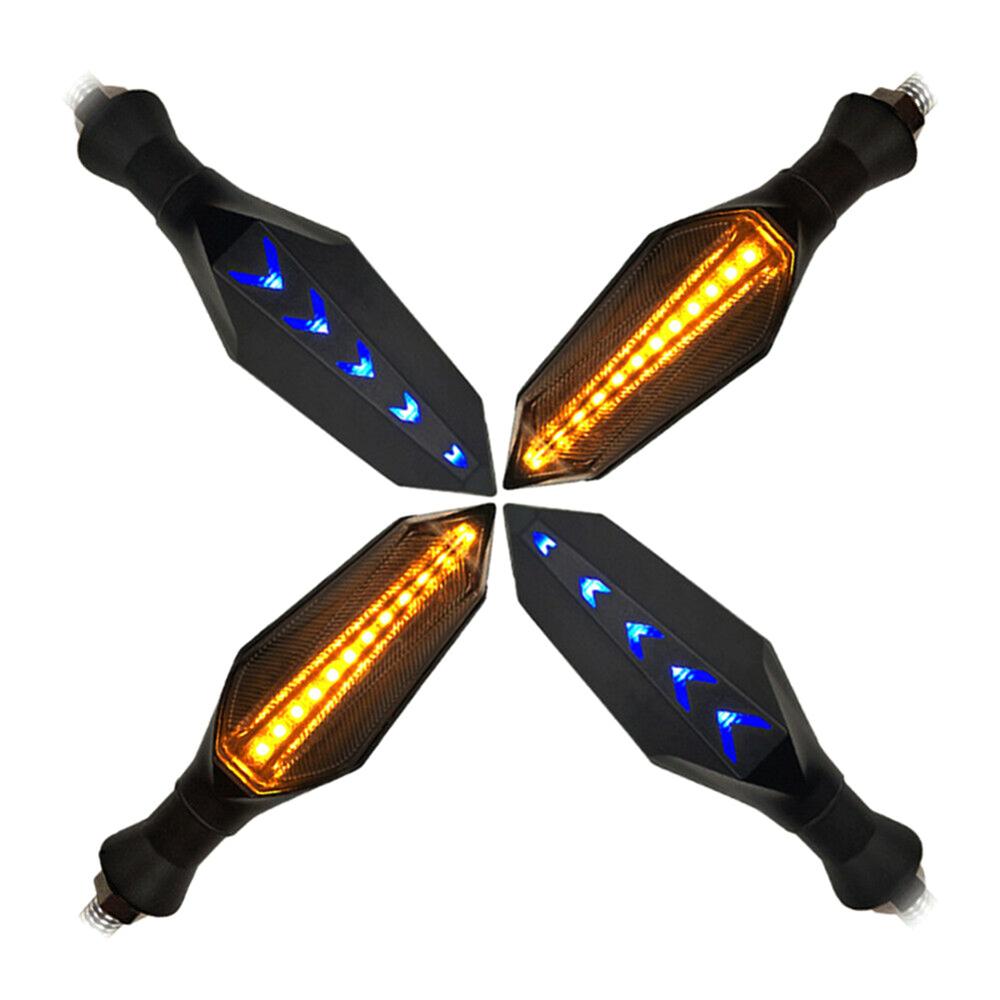 2PCS Motorcycle LED Turn Signal Light Tail Flasher Flowing Indicator Blinkers Flashers Amber Moto Accessories