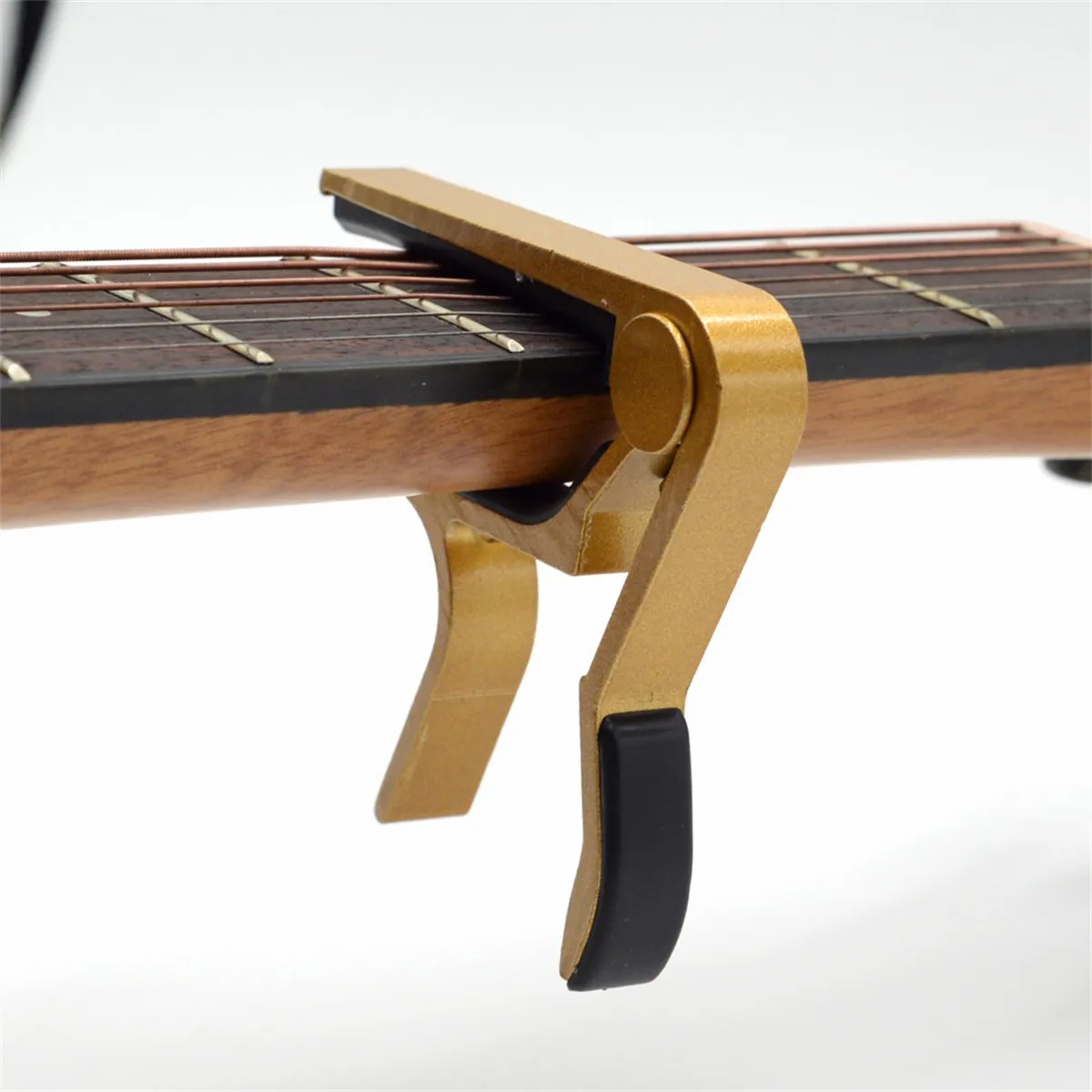 Accesorios de guitarra Capo de aleación de aluminio de , llave de abrazadera de cambio rápido, piezas de guitarra de ajuste de tono clásico acústico: YELLOW