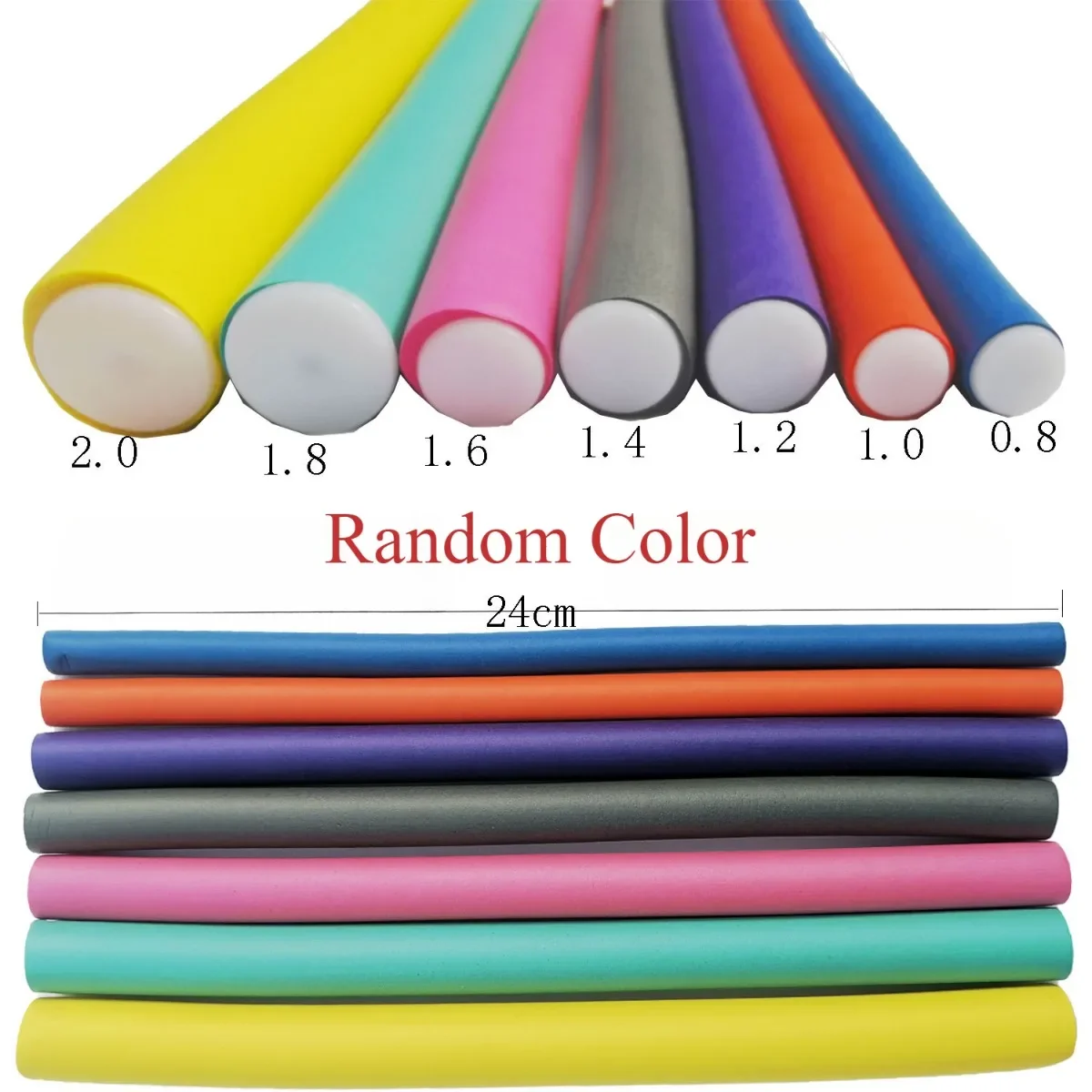10 pçs flexível haste de ondulação do cabelo rolos de cabelo fabricantes espuma macia bendy torção cachos flexi rolos ferramentas estilo rolo de cabelo sem calor