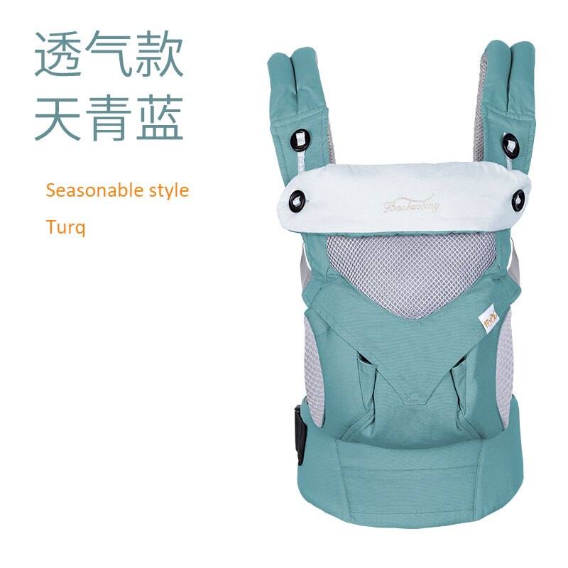 Baobaolong Ergonomische Draagzak Baby Baby Heupdrager Carrier Voorkant Kangoeroe Draagdoek Draagdoek Voor Baby Reizen: Blauw