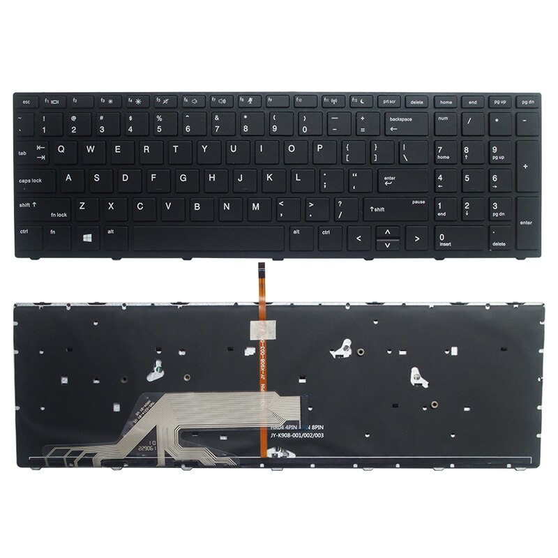 Backlit US laptop Keyboard for HP Probook 450 G5 455 G5 470 G5 English Keyboard