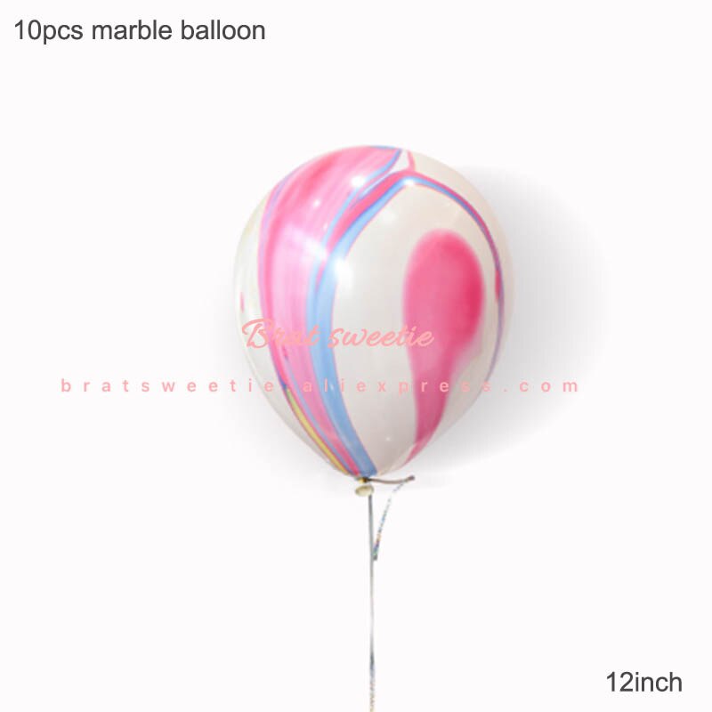 Unicorn Balloon Stand Holder Decoration Balloon Column Base Stand and Pole Ring Clip Kit Birthday Party Decorations Kids: 10pc marble rainbow