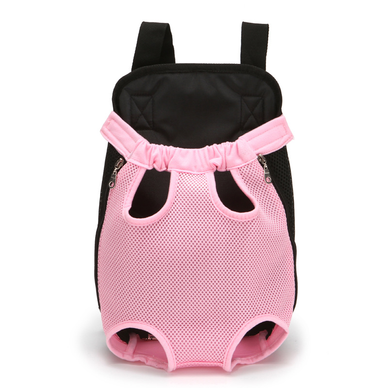 Huisdier Draagtas Hond Carrier Cat Carrier Hond Rugzak Mesh Doek Reistas Borst Pakken Ademend Hond Vervoer Rugzak Voor Dieren: Roze / XL