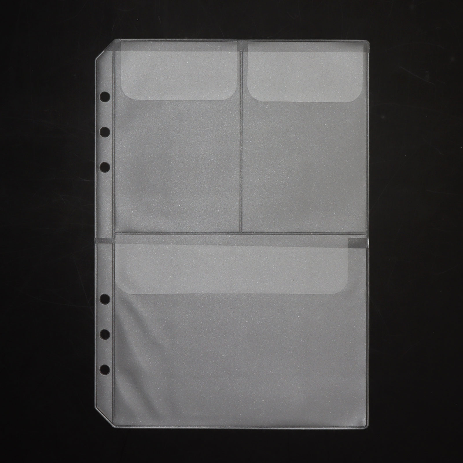 10PCS Plastic A5 Ring Binder Inserts Refill Pocket 6 ring Binder A5 A6 Sleeves Binder Pocket with Zipper: A5 Size G 10pcs