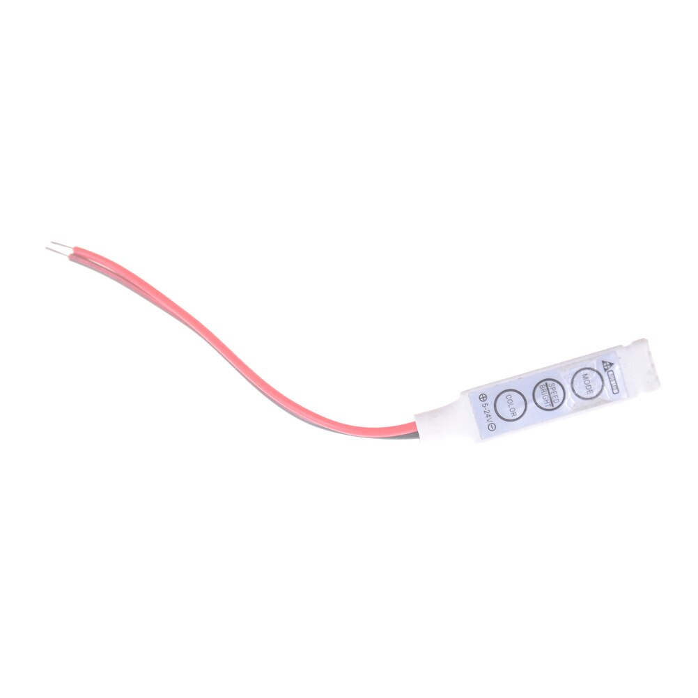 1 Pc White LED Controller Brightness Dimmer For Led 3528 5050 Strip Light 3 Keys RGB Color 5-24V