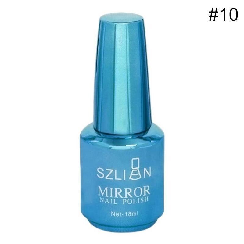 18 Ml Nagellak Metallic Magische Spiegel Effect Chrome Art Nagellak Vernis Permanente Uv Emailen Nagellak NXJ7190: 10