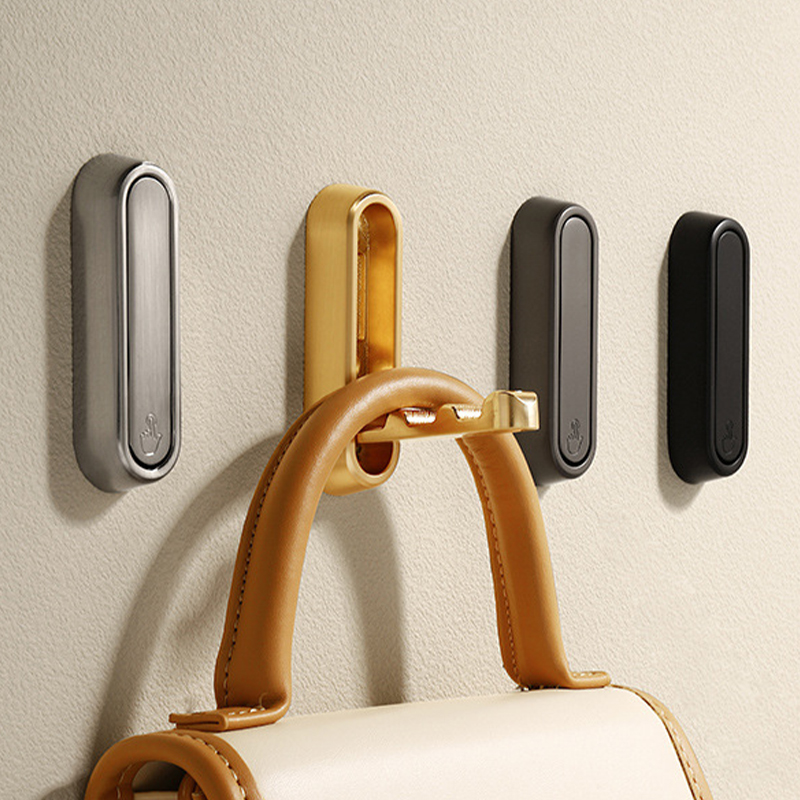 Gancho de pared plegable para bata oculta, toalla, abrigo, gancho de acero inoxidable para el hogar, cocina, baño, colgador de toallas negro mate, 1 Uds.