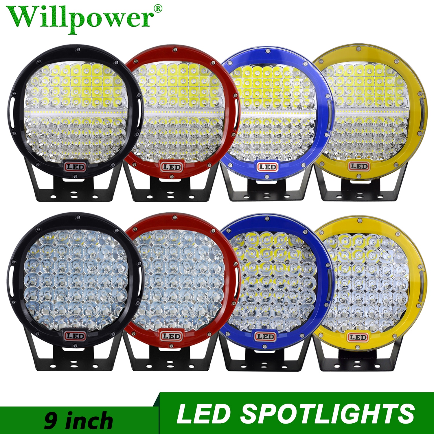 Faros delanteros redondos para coche, focos de 9 pulgadas para camioneta todoterreno, luz LED antiniebla, para Ford JK Jeep Wrangler Chevy 4runner 4x4, 1 Uds.