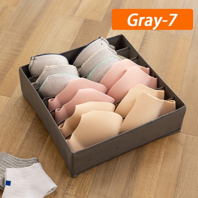 Foldable Underwear Storage Box Socks Closet Organizer Cloth Dividers For Drawers Case Wardrobe Thing Container Home Organization