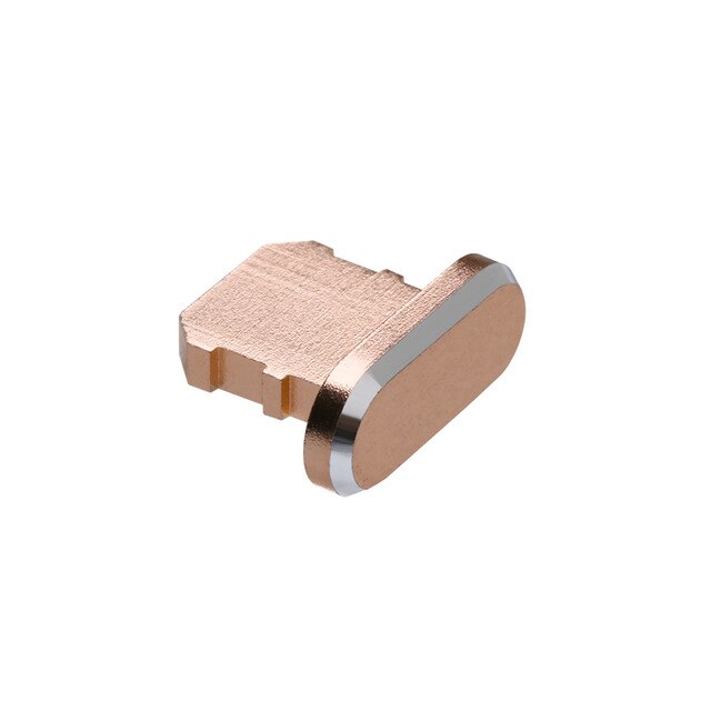 Bunte Metall Anti Staub Ladegerät Dock Stecker Stopper Kappe Abdeckung für iPhone 11 Pro Xs Max 8 7 Plus X XR Telefon Zubehör Stecker Kappe: Gold