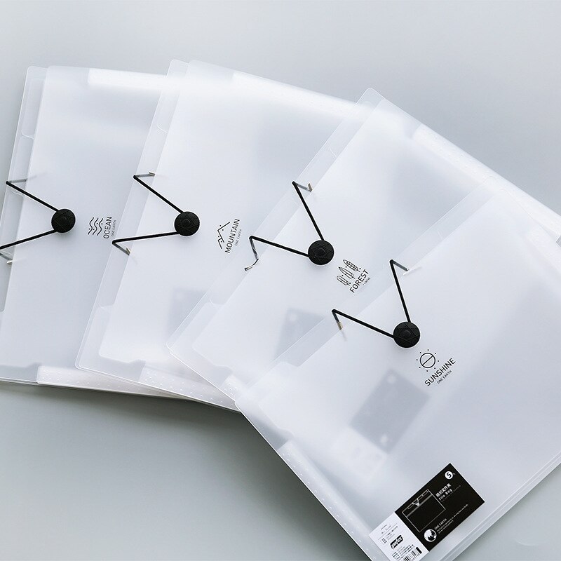 Plast transparent  a4- fil mapp dokumentpåse expanderande flerskiktiga fickor dragspel mapp skolbord tillbehör arrangör