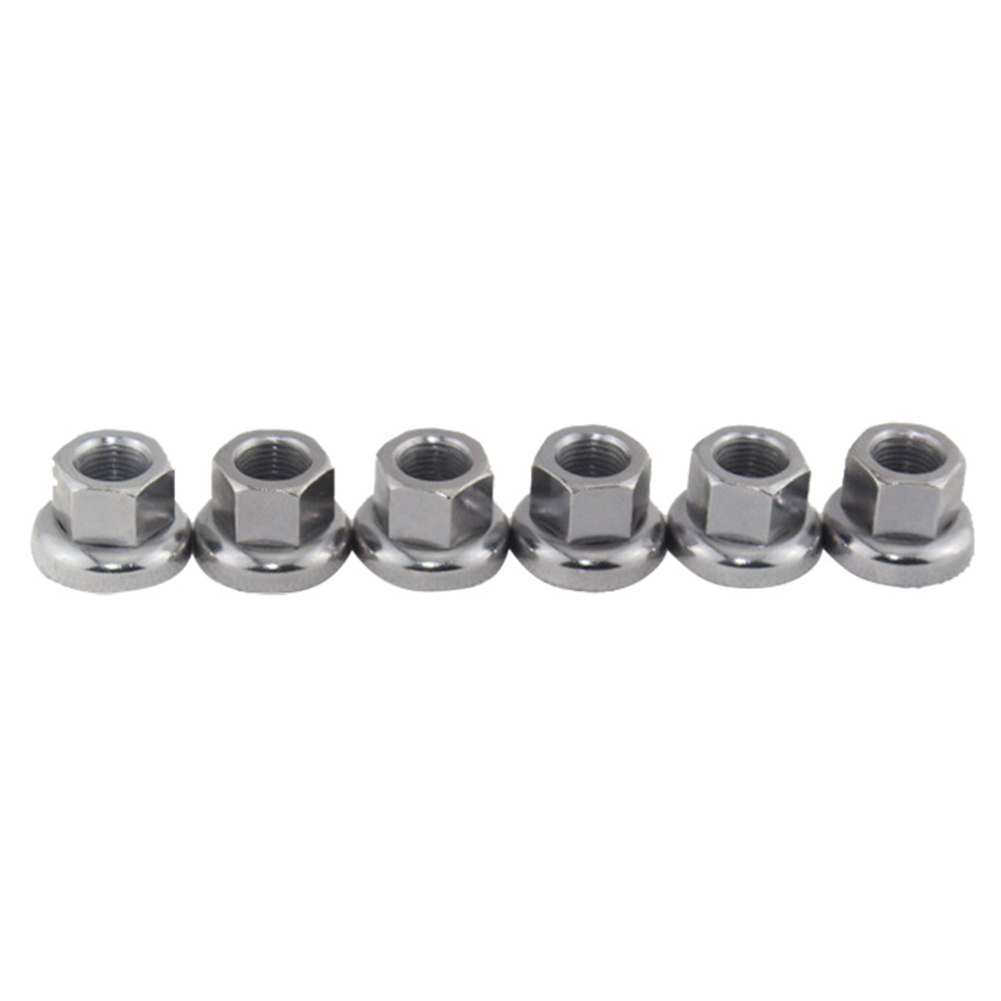2 uds tuerca de tripulación para bicicletas tornillo de bicicleta M9 M10 3/8 tuerca de tornillo para bicicletas MTB bujes serie motores buje piezas de bicicleta de plata oscura
