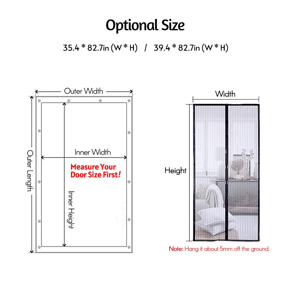 Summer Anti Mosquito Insect Fly Bug Curtains Magnetic Net Mesh Automatic Closing Door Screen Curtain for Kitchen Balcony Bedroom