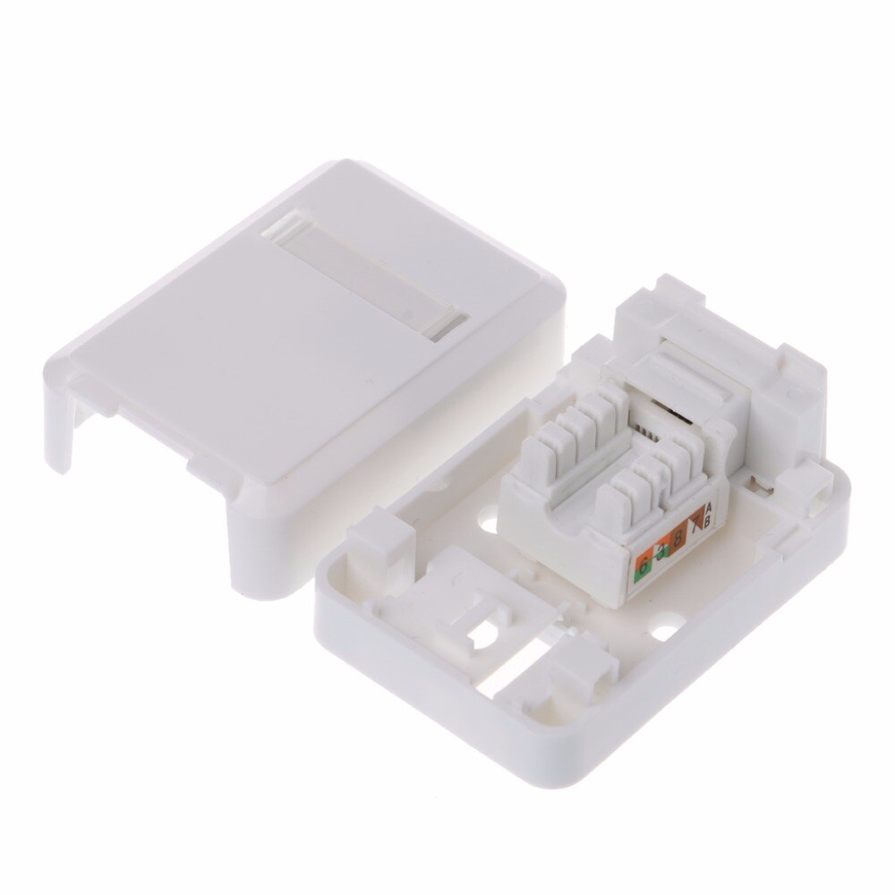 Boîte RJ avec Module Cat6, panneau de bureau à port unique pour connecteur réseau RJ45 RJ11 à monter sur ampli C26