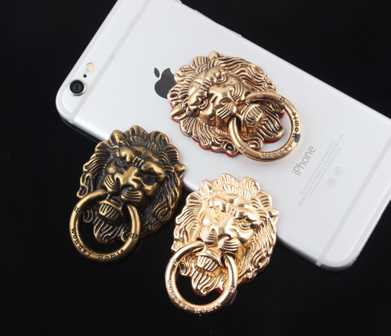 360 grad Löwen Metall Finger Ring Smartphone Ständer Halter Handy Halter Stehen Für iPhone iPad Xiaomi huawei Alle telefon