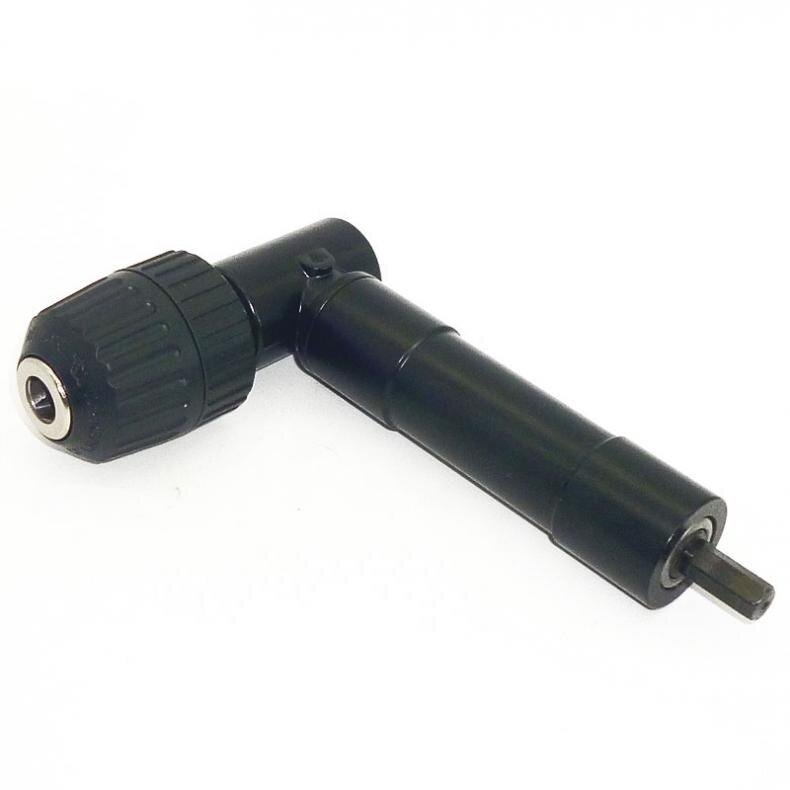 1Pc 8Mm Hex Shank Schroevendraaier Boor Hoek Driver 90 Graden Haakse 3/8in Keyless Chuck boor Adapter Stalen Body