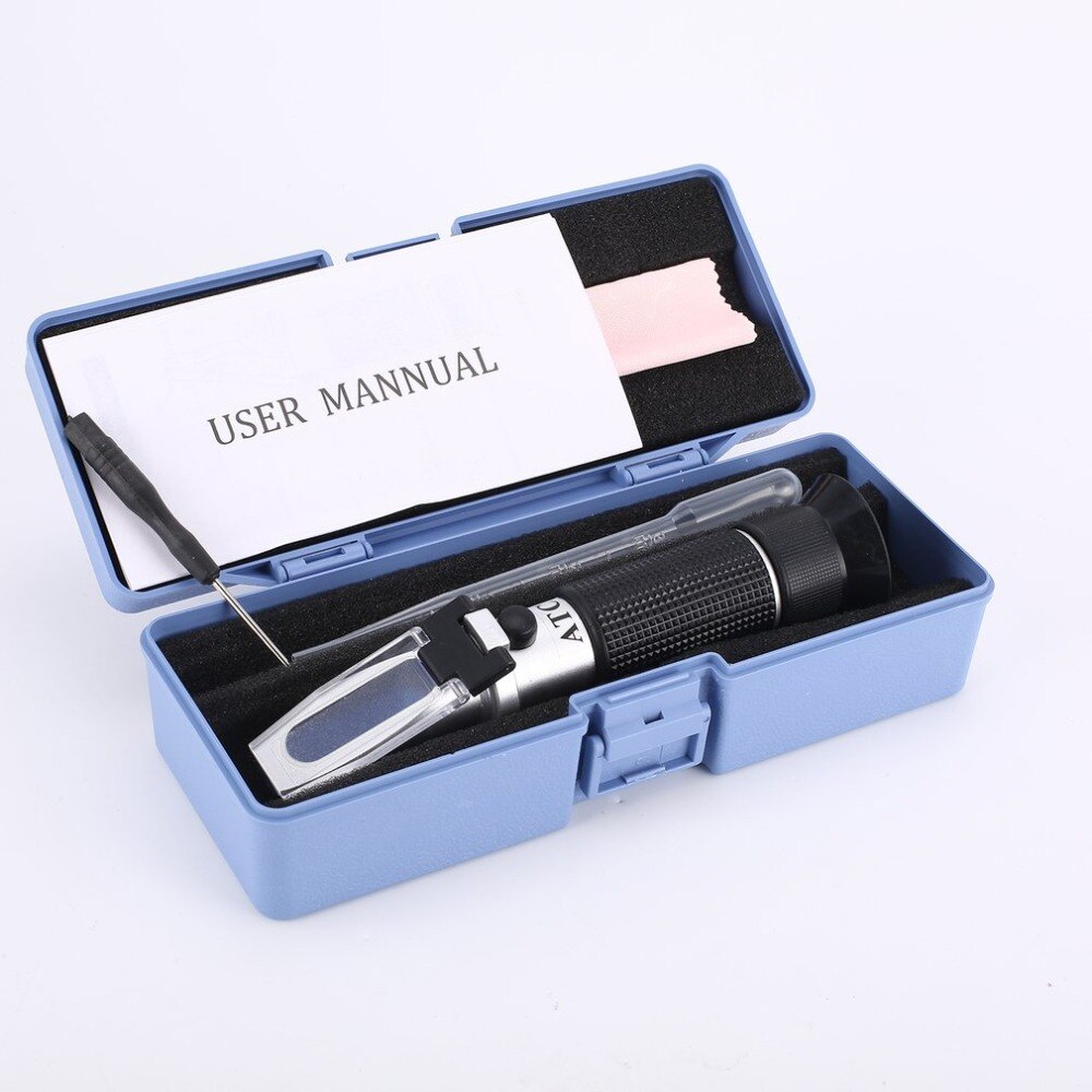 Refractometer 0~32% Optical Sugar Food Beverages Drink Juice ATC Content Meter Tool Test Handheld Measuring Tester