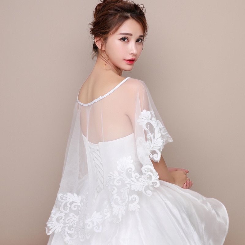 wedding dress shawls for the bride, wedding shoulder ornaments, cape, pullover, thin, sunblock cape