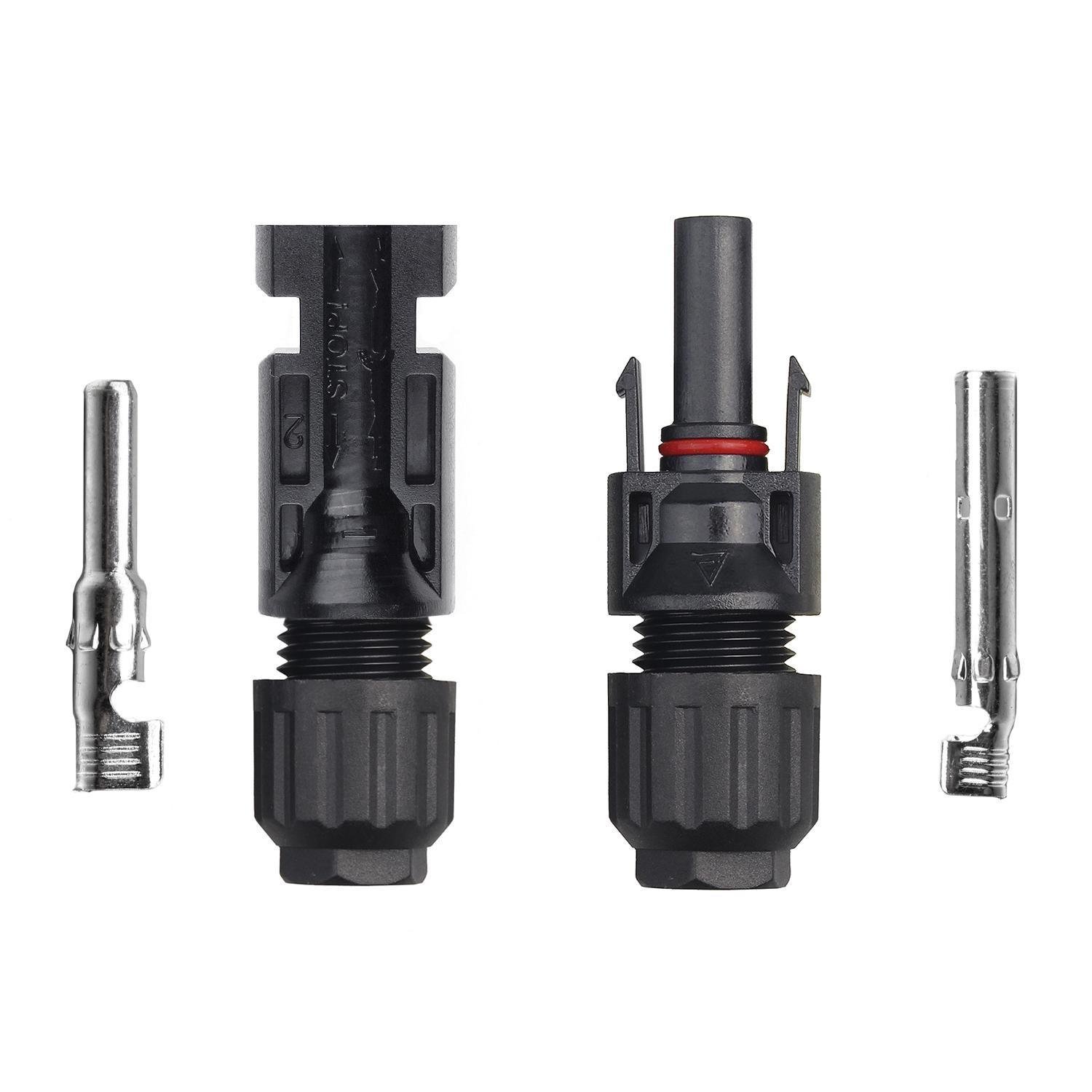 10 Paar Solarstecker 1000 V Solarstecker 30 A für PV-Kabelanschluss UV-beständiger IP67-Stecker und Buchse