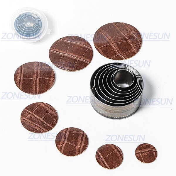 ZONESUN Half-Circle Leather Cutting Die Clicker Steel Rule Die 20/25/30/50mm Punching Tool For Cutting Out Leather Earring: Round