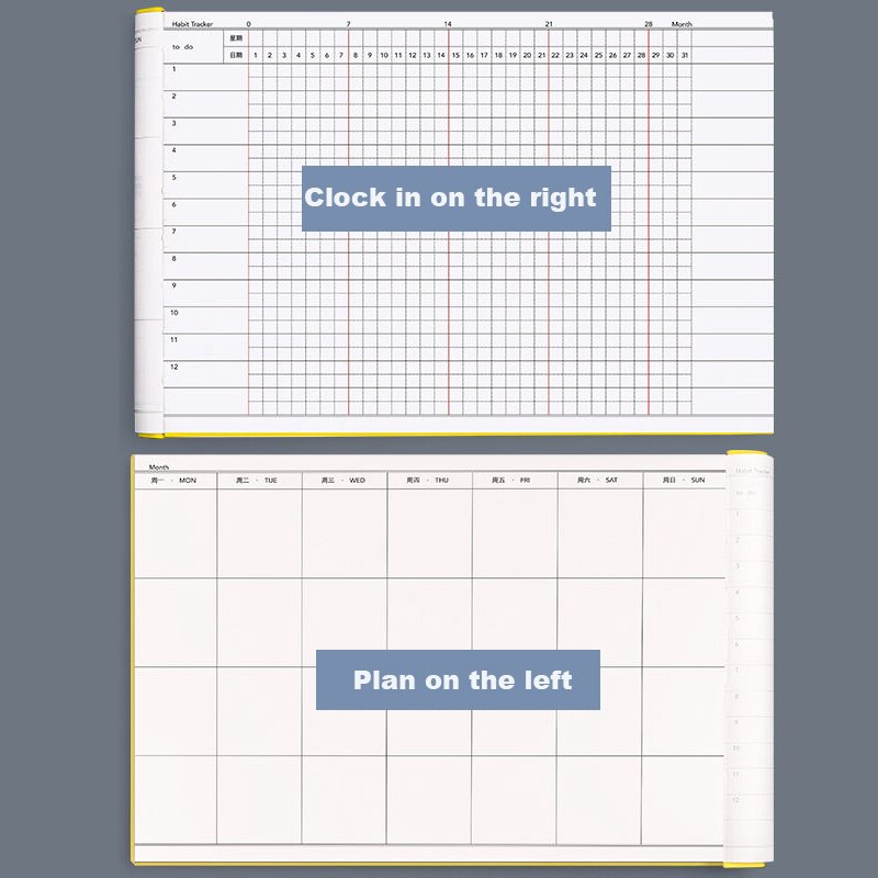 Notebook B5 Thickened Large Task Plan Grid Diary Cuaderno Notebook Dot Matrix Notebook Diary Grid Book