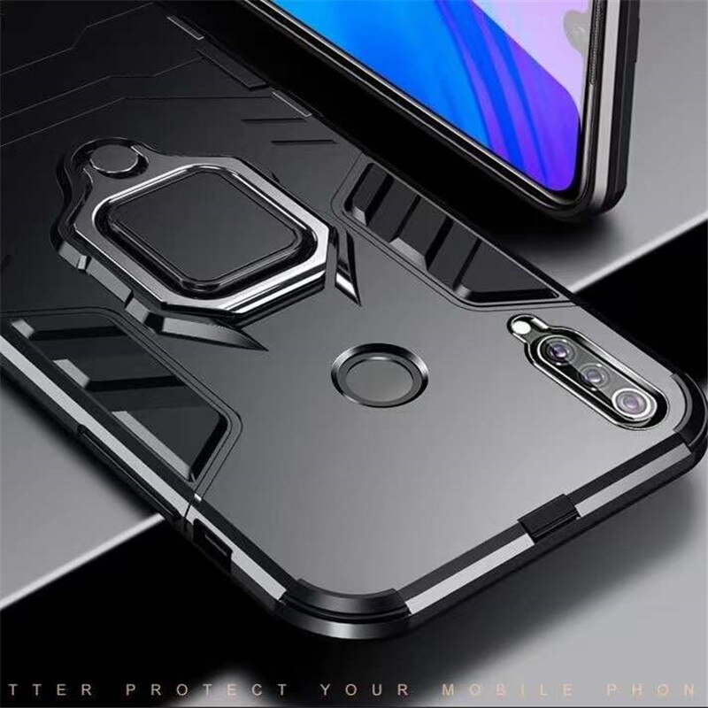 Voor Honor 20 Lite Case Voor Honor 20 Lite MAR-LX1H Armor Cover Finger Ring Holder Case Voor Huawei Honor 10i 10 Ik Shockproof Cover