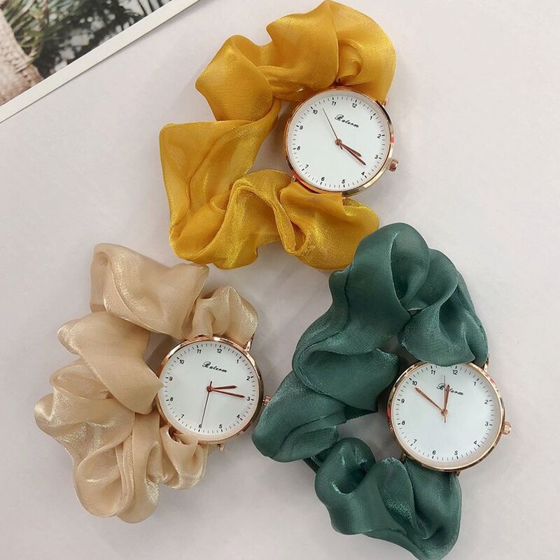 Montre numérique créative avec Bracelet en ruban pour fille, petite fée, élégante, sans fermoir