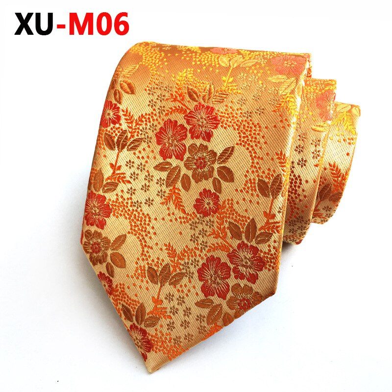 Cravate classique à fleurs pour hommes, 8cm, pour les créateurs d'affaires, idéal pour un mariage: XU-M06