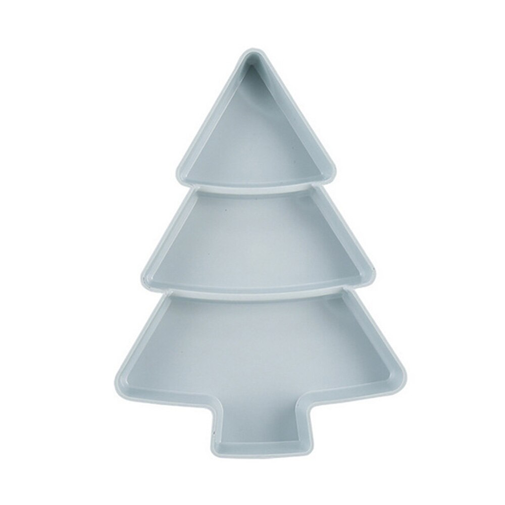 Christmas Tree Shape Candy Snacks Nuts Seeds Dry Fruits Plastic Plates Dishes Bowl Breakfast Tray Home Kitchen Gadgets: blue