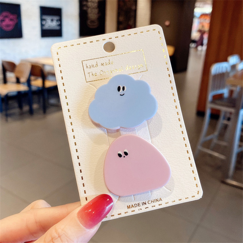 2Pcs Haar Clip Leuke Haaraccessoires Meisjes Zweet Woede Uitdrukking Haar Clips Hoofddeksels Haarspeld Leuke Vrouwen Hoofdtooi: 3