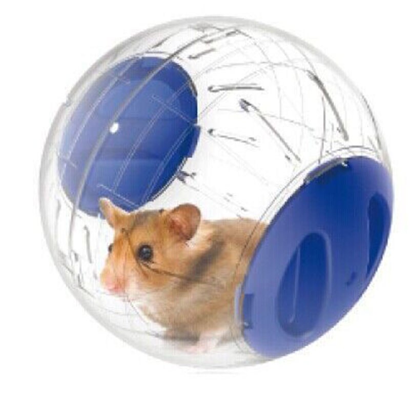1 stk kæledyrslegetøj hamster mus plast krystalkugle køre øvelse hamster bold lille kæledyrsforsyning søde legetøj sjovt: Blå