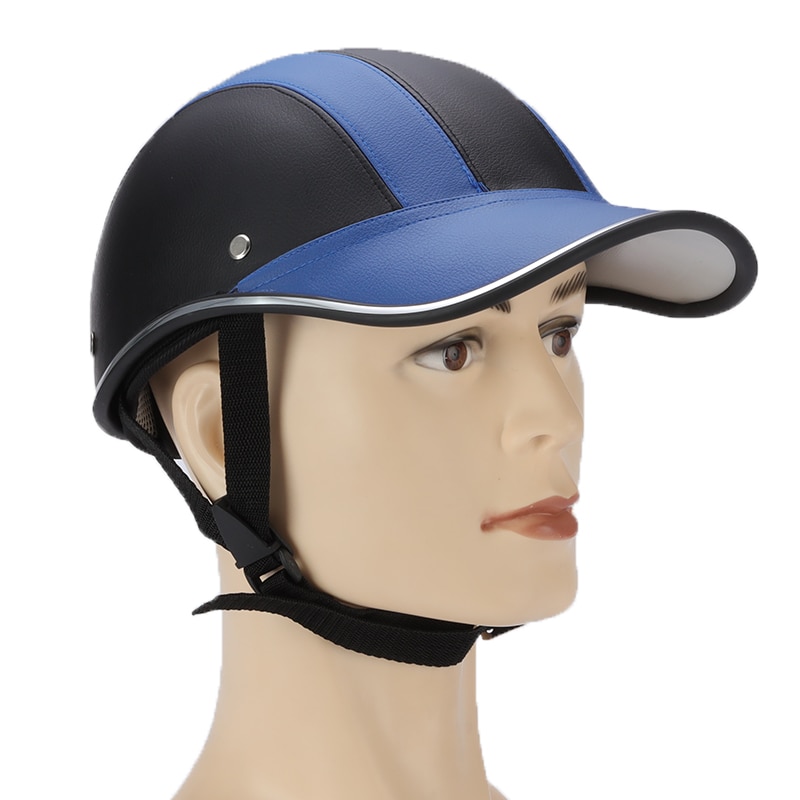 Abs + pu hjelm baseball cap udendørs cykling halv åben ansigt universal beskyttende