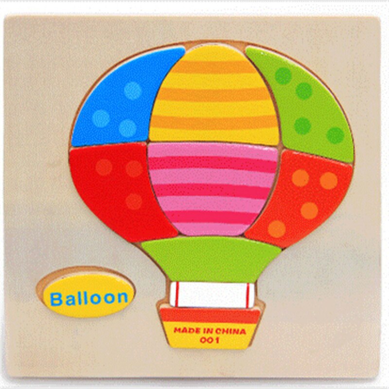 holz 3D Puzzle Puzzle Holz Spielzeug Für Kinder Cartoon Tier Puzzles Intelligenz Kinder Kinder Pädagogisches Spielzeug: Balloon