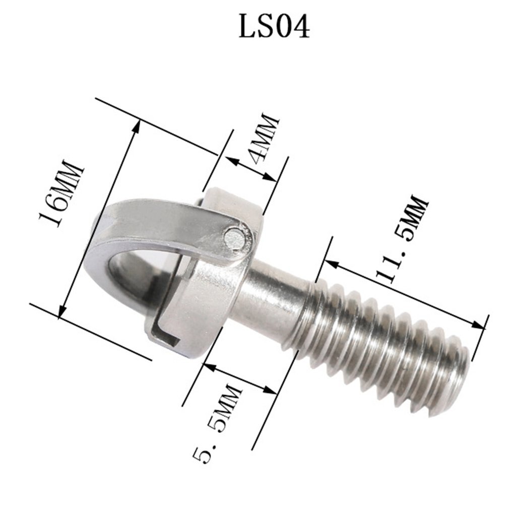 1/4 inch stainless steel long screw SLR camera tripod PTZ screw quick release plate word screw