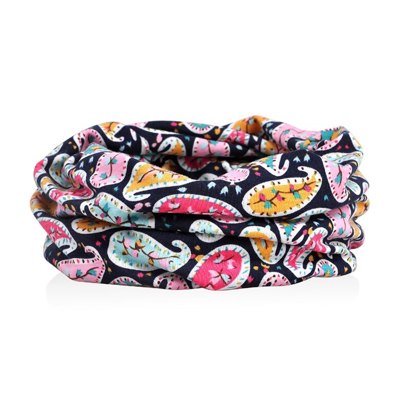 Utomhus sport halsduk blommig cashewtryckt solskydd löparkeps andas elastisk bomullsmössa halsvärmare resehuvudbonader