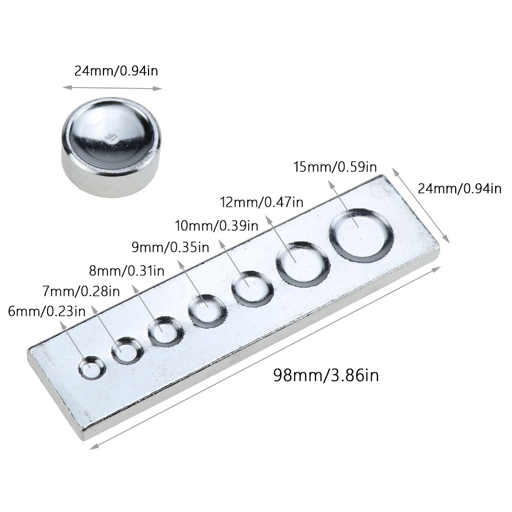 DIY Leathercraft Tools Set Snap Rivet Fastener Buttons Install Tool Kit Leather Punch Tool Puncher Belt for Clothing