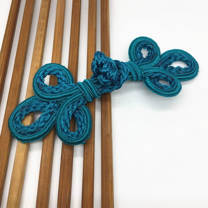 10 paar handgemaakte kralen chinese kikker sluitingen knopen knoopsluiting voor cheongsam tang pak traditionele handgemaakte decoratieve knopen: Donkergroen