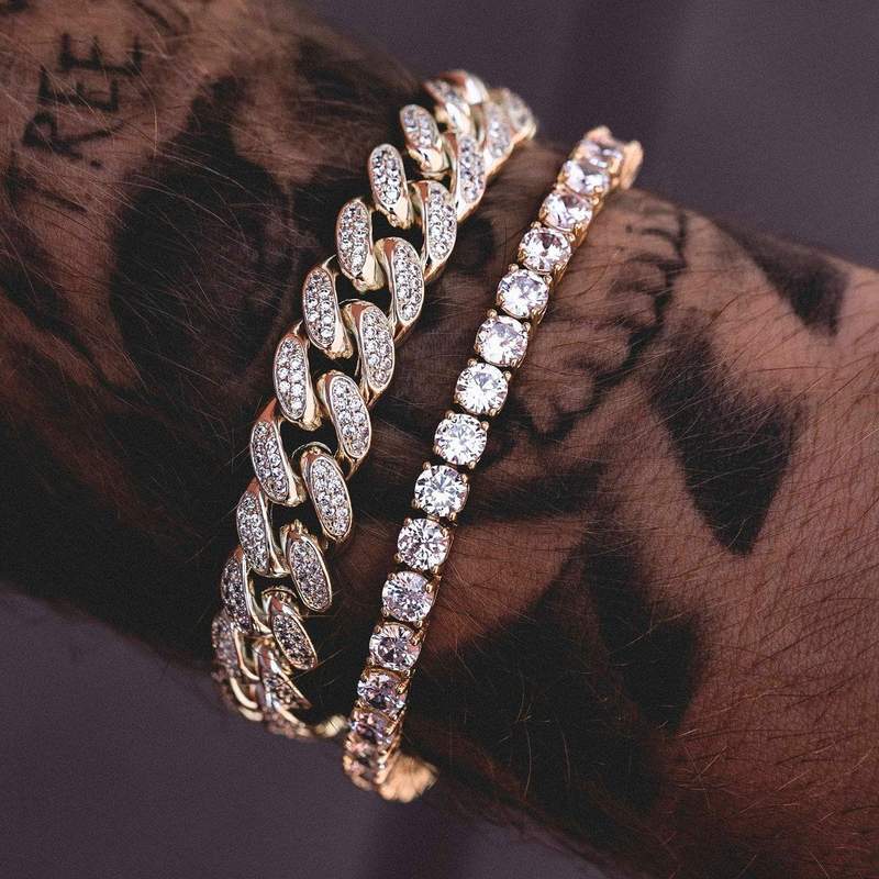 Summer sparking Bling 5A cubic zirconia tennis chain bracelet for women hiphop wedding jewelry