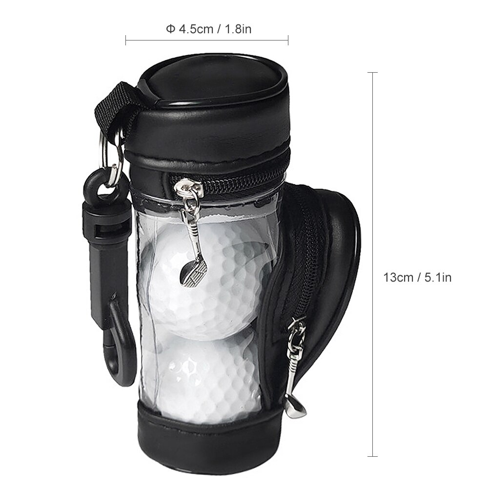 Golf Balls and Tees Pouch Bag Golf Ball Holder Tees Storage Case Holder with 3 Balls and 3 Tees Set Outdoor Golf Tees