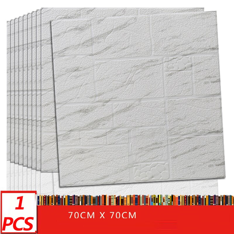 70*70cm 3d adesivo de parede imitação tijolo decoração do quarto à prova dwaterproof água auto-adesivo papel de parede para sala de estar tv pano de fundo decoração: I