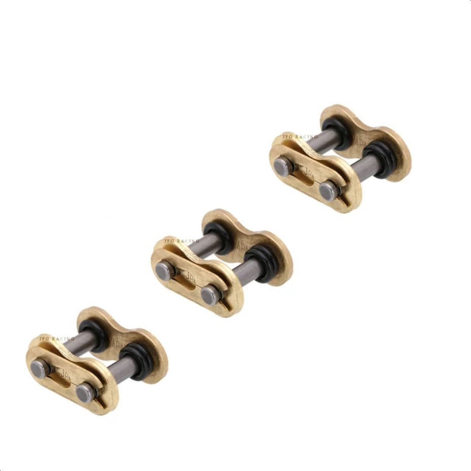 420 428 520 525 530 Zware Ketting Motorfiets Ketting Verbindende Gesp Master Link Connector-Lock-Set O-Ring Kettingslot: Zilver