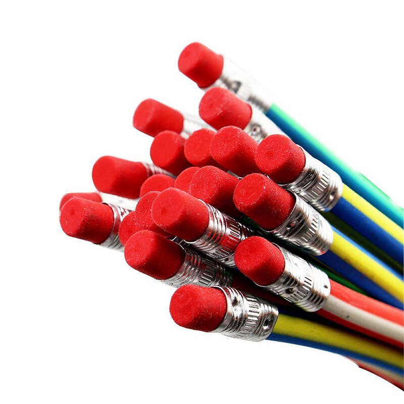 Lápiz Flexible suave colorido mágico dúctil Flexible lápiz suave con borrador goma cable lápices escuela Oficina suministros al azar