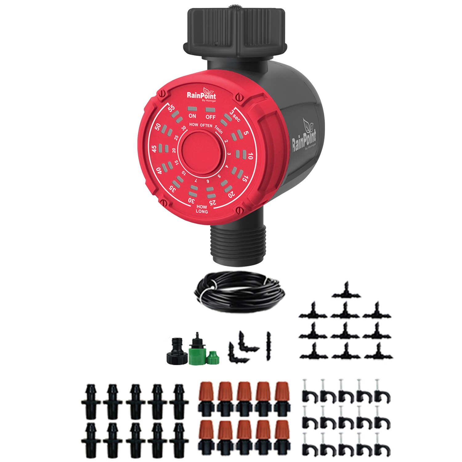Dimma bevattning sprinklersystem bevattning vatten timer styrenhet distribution slang vattning dropp kit automatisk bevattning