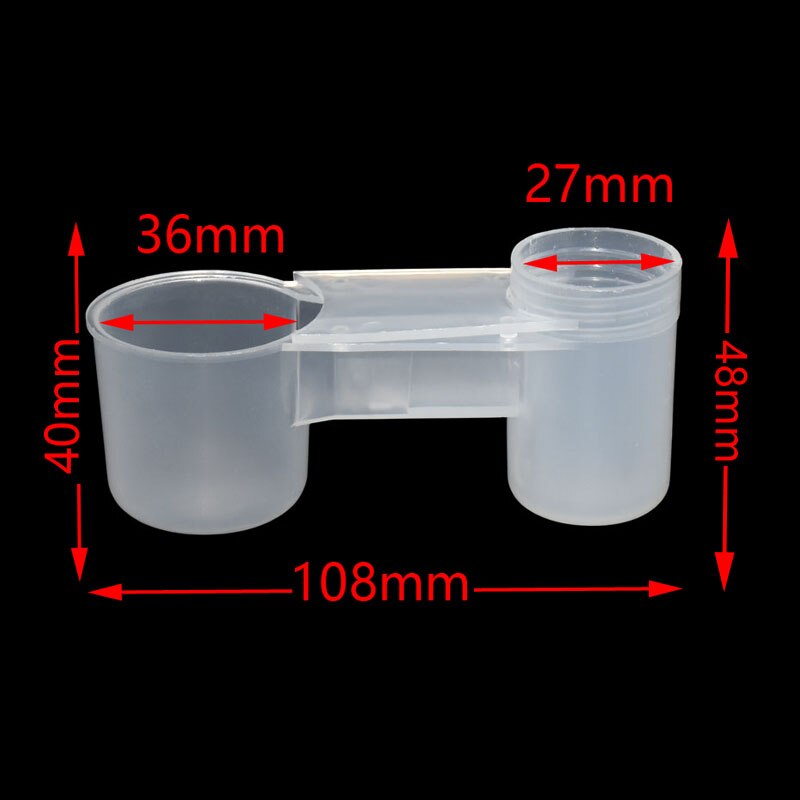 2 sztuki przenośnej plastikowej butelki przezroczysta woda karmnik dla ptaków drób gołąb waterer akcesoria