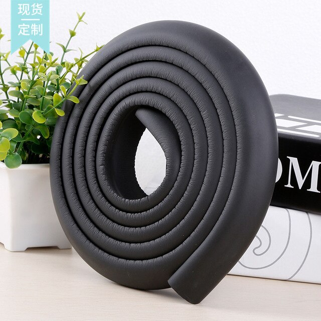 2M de seguridad del bebé escritorio protector para el borde de la Mesa de seguridad en forma de L protección para niños parachoques borde con ángulo casa Anti-colisión de la tira: Black