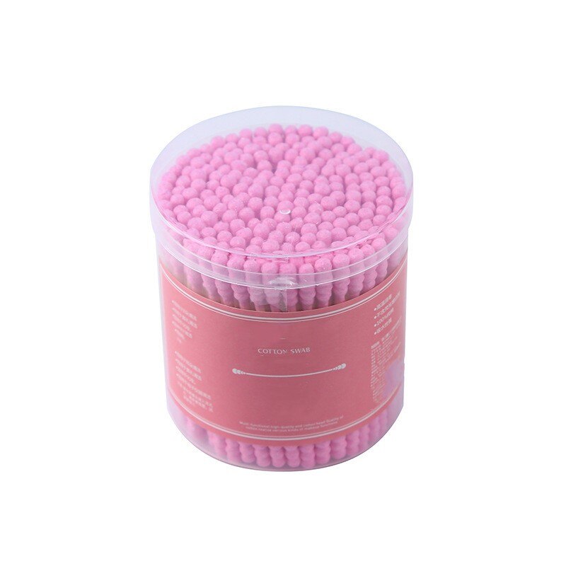 1Set/200PCS Bamboo Colorful Cotton Swab Wood Sticks Soft Cotton Buds Cleaning of Ears Tampons Pampons Health Beauty In Round Box
