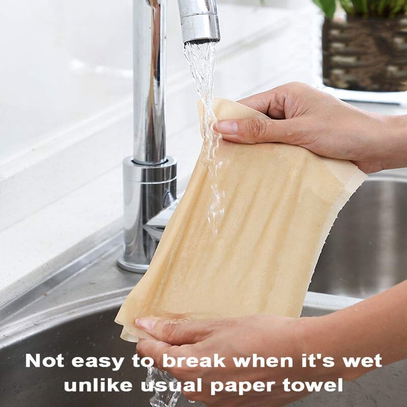 Bamboo Reusable Paper Towels Washable Roll Unpaper Towel Kitchen Cleaning Rolls Alternative Paper Towels Recycled Napkins Cloth